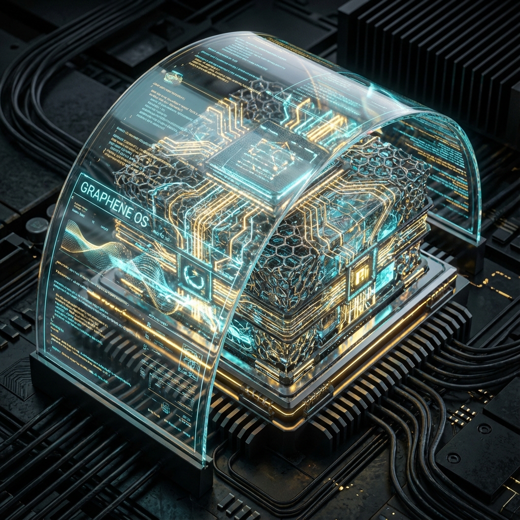 Concept illustration of a flexible electronic surface over a circuit